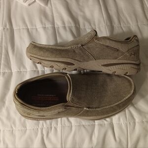Skechers Skech Air Elment Campo Mens Size 12 Shoes Tan Canvas Casual Slip On
